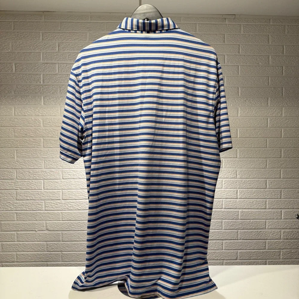 Bundle Peter Millar Summer Comfort Striped Polo Shirt K&N Cup Golf Mens Large - Picture 4 of 8